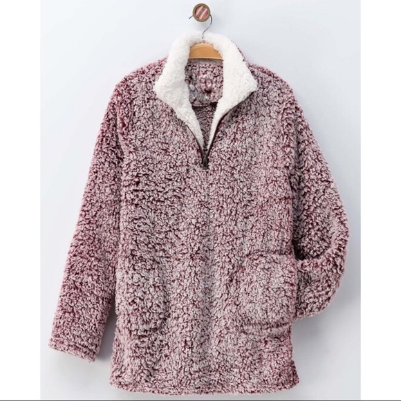 Infinity Raine Sweaters - ✨LAST ONE✨Wine Sherpa pullover
